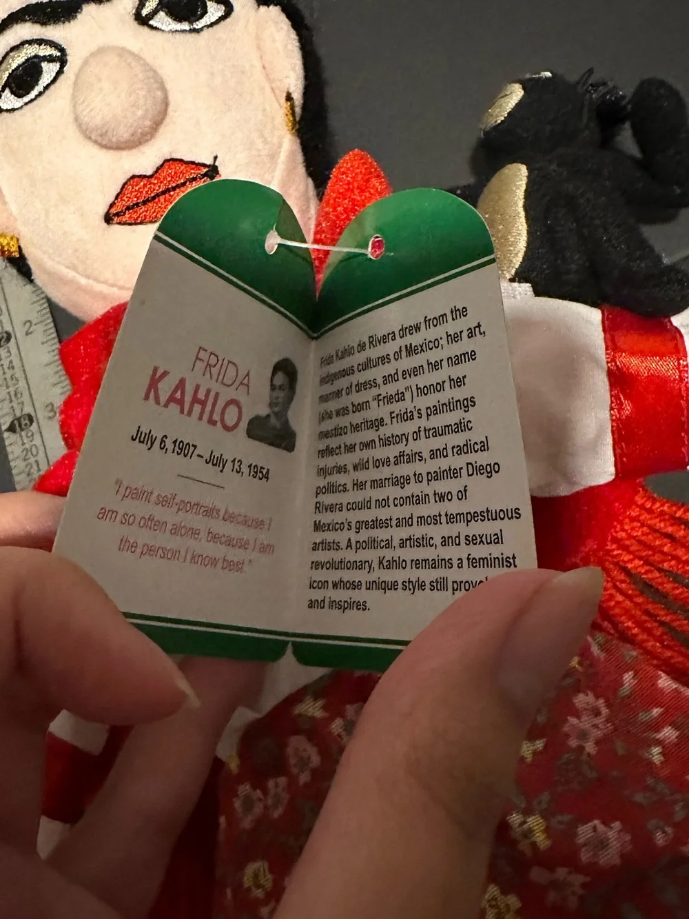 Little Thinkers Frida Kahlo Doll With Tags Philososophers Guild